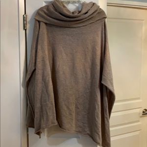 Cashmere sand fall poncho